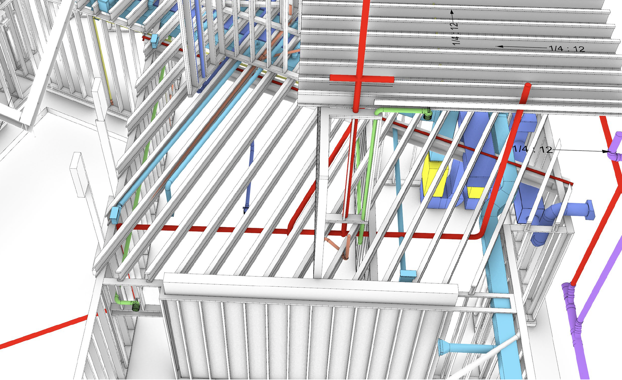 5VV — upper floor mechanical coordination detail
