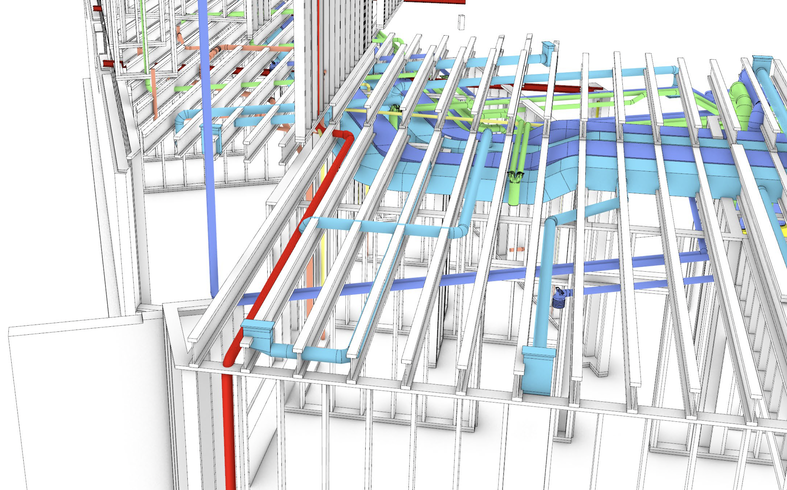 5VV — HVAC and plumbing coordination, lower floor