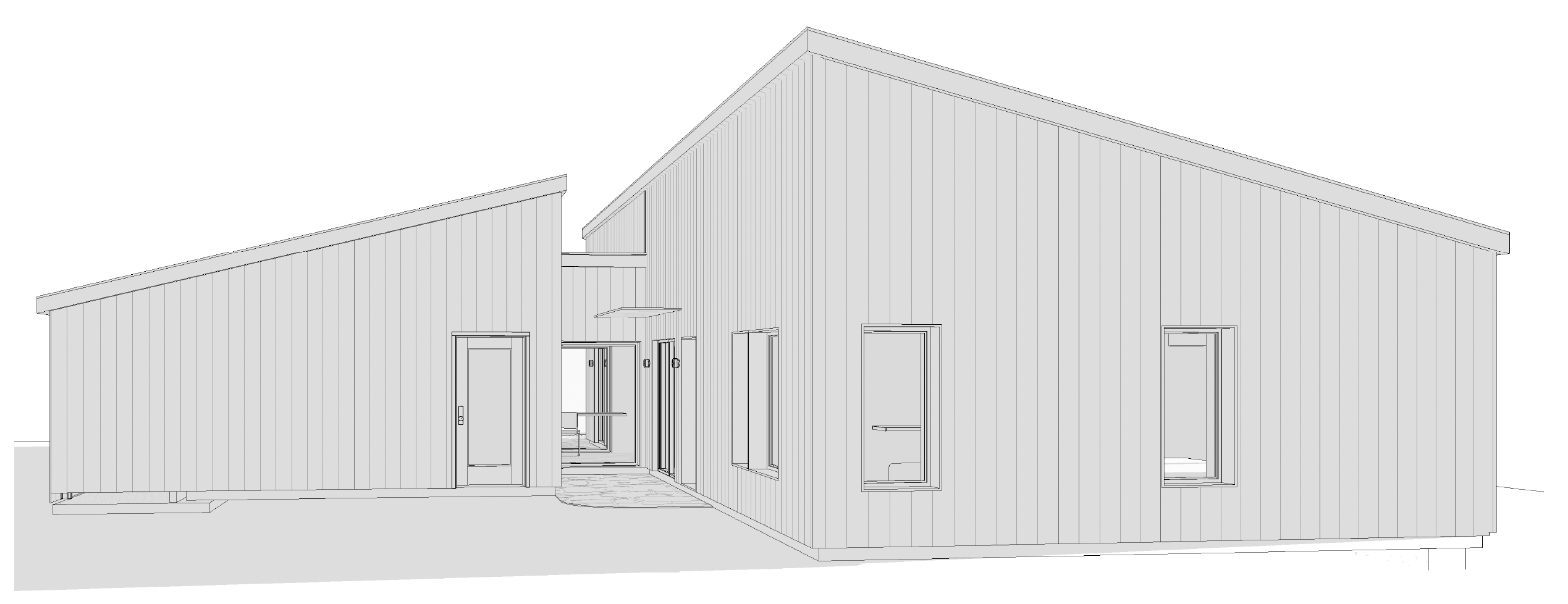 Maine Cabin — north elevation